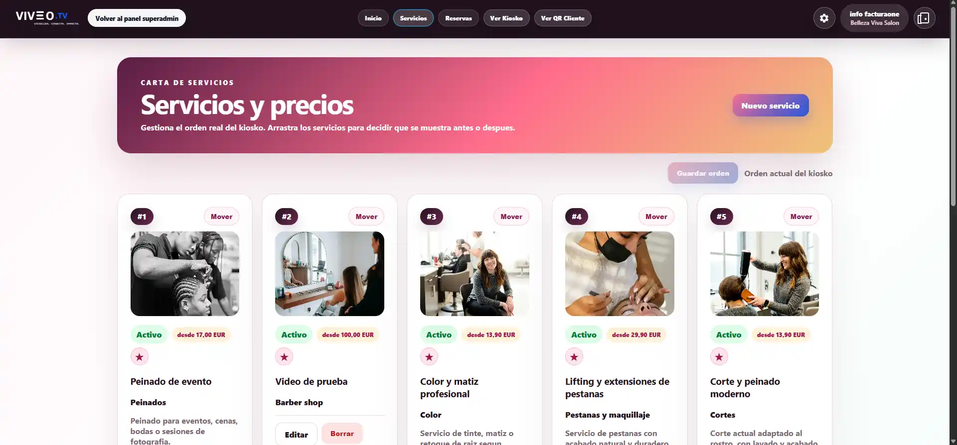 Servicios de pestañas y estética en VIVEOTV
