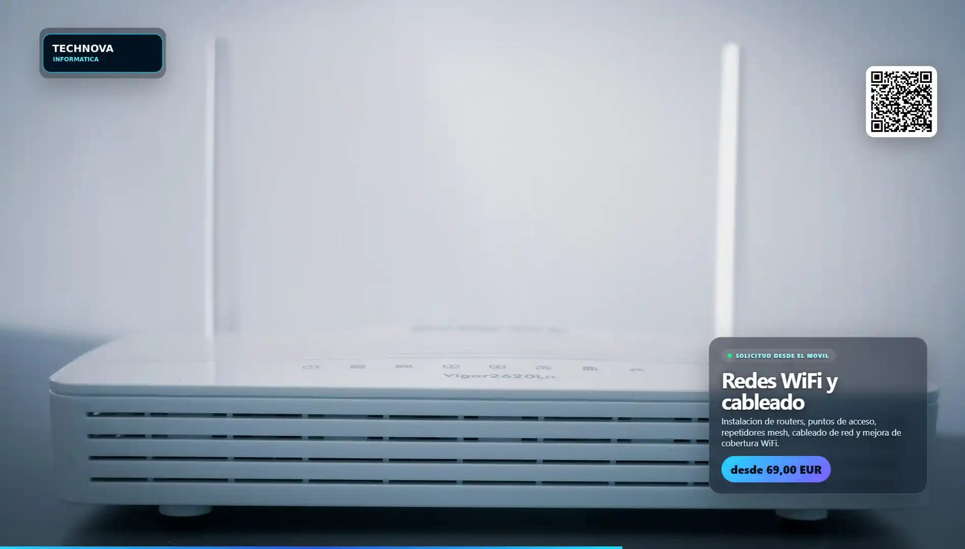 Kiosko VIVEOTV con redes WiFi y cableado