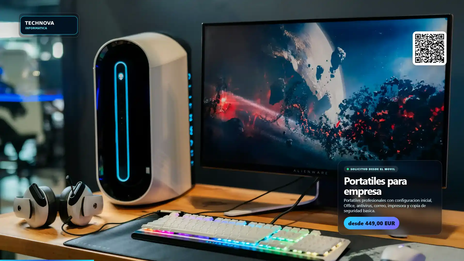 Kiosko VIVEOTV con portátiles para empresa